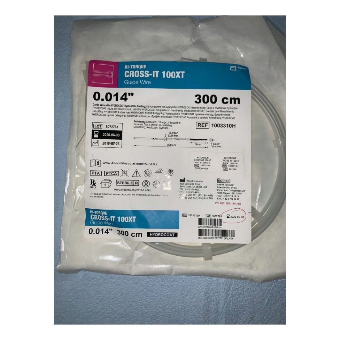 ABBOTT CROSS-IT 100XT 0.014"190CM 1003309H